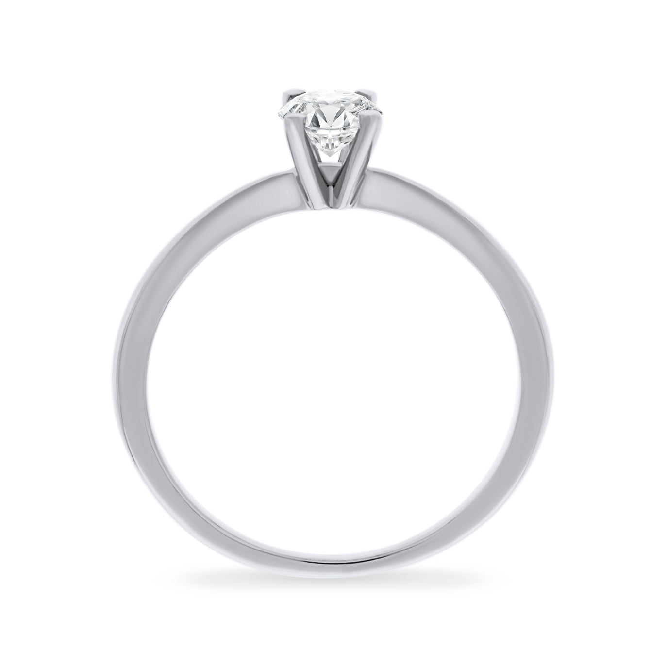 White Gold Round Solitaire Diamond Engagement Ring