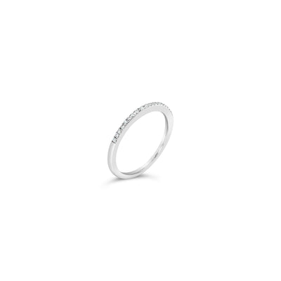 10Ct White Gold Ring With Round Brilliant Cut Diamonds Bead Set
