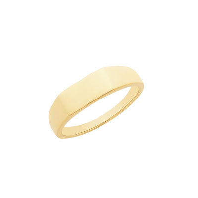 Yellow Gold Engravable Men's Ring
