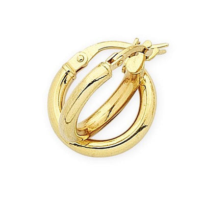 Yellow Gold Silver Filled Hoops