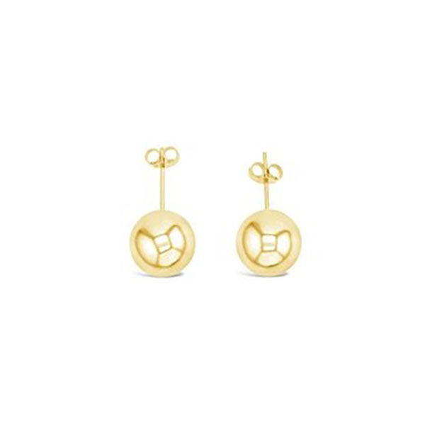 9Ct Yellow Gold Very Large Ball Stud Earrings