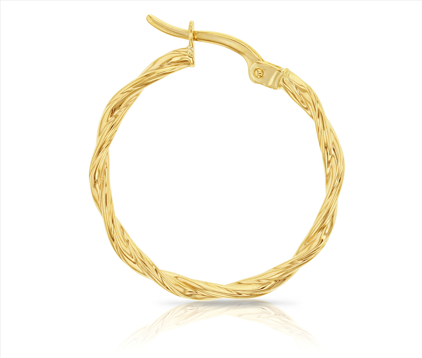 9Ct Yellow Gold Double Wire Twist Hoops