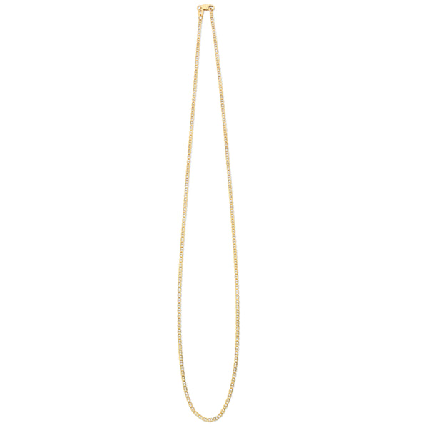 9Ct Yellow Gold Silver Filled Anchor Link Necklace - 50Cm