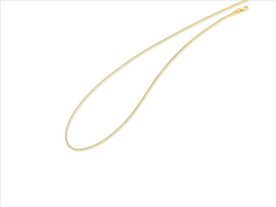 9 carat yellow gold silver filled curb chain - 50cms