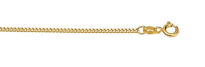 9Ct Yellow Gold Diamond Cut Curb Chain