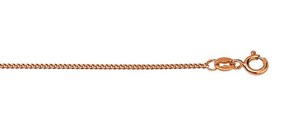 9Ct Rose Gold Diamond Cut Curb Chain