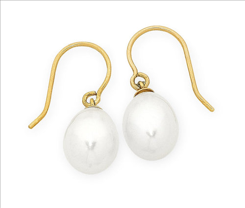 9Ct Yellow Gold Earring Pearl With One Fresh Water Pearl