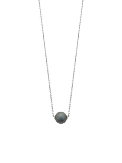 Sterling Silver Tahitian Pearl With Chain