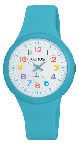 Lorus Kids Rubber Watch Aqua Colour