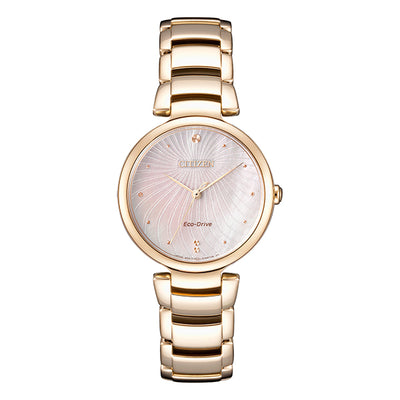 Citizen Ladies Gold Plated Dial Eco Drive Watch