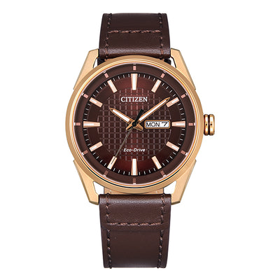 Citizen Gents Rose Gold Plated Chronograph Eco Drive Watch