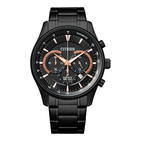 Citizen Gents Black Plated Chronograph Watch