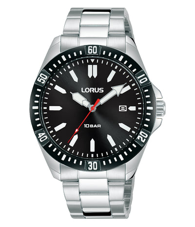 Lorus Mens Sports Silver Coloured Watch