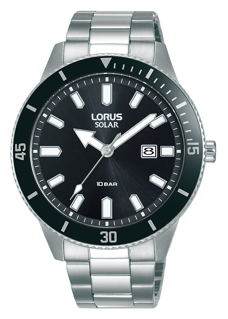 Lorus Gents Solar Sport Silver Coloured Watch