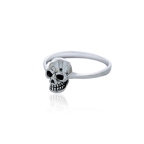 Silver Day Of The Dead Small Skull Ring