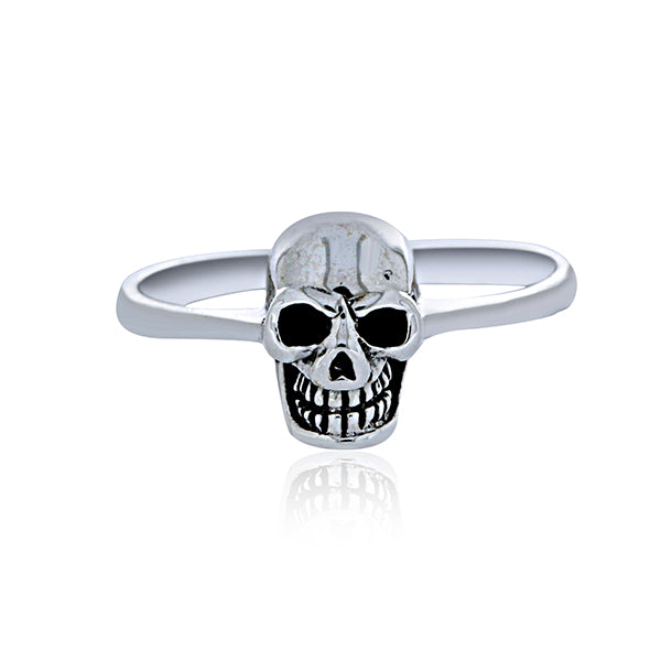 Silver Day Of The Dead Small Skull Ring