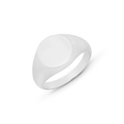 Silver Engravable Men's Signet Ring